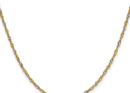 14k Yellow & Rhodium Chains Style PEN335 - Classique Jewelry Inc.