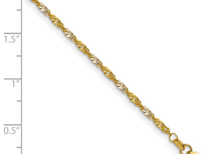 14k Yellow & Rhodium Chains Style PEN335 - Classique Jewelry Inc.