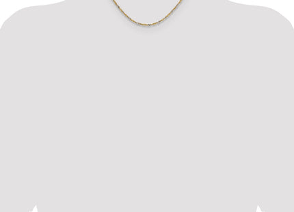 14k Yellow Gold with Rhodium Singapore Chain (Style PEN335-16)