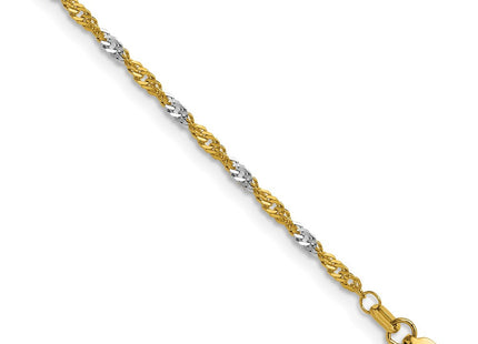 14K yellow gold singapore link chain