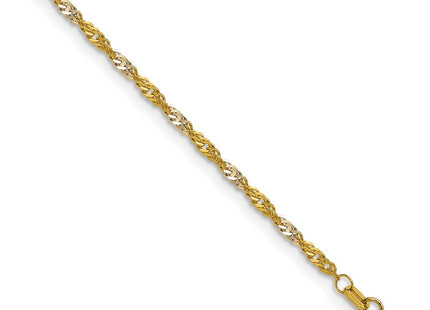 14k Yellow & Rhodium Chains Style PEN335 - Classique Jewelry Inc.