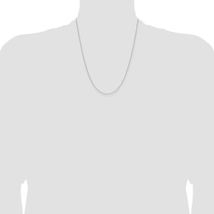 14k White Gold D/C Forzantine Cable Chain (Style PEN339W-22)