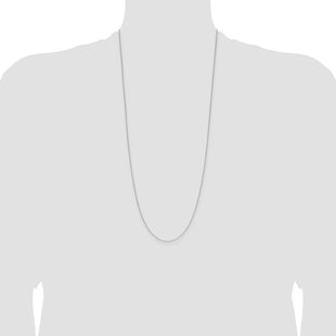 14k White Gold D/C Forzantine Cable Chain (Style PEN339W-30)