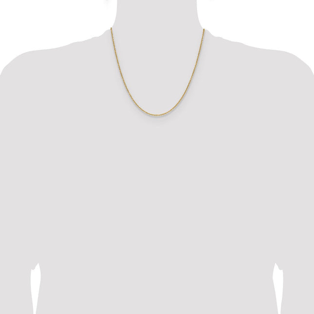 14k D/C Forzantine Cable Chain, 20 x 1.4mm