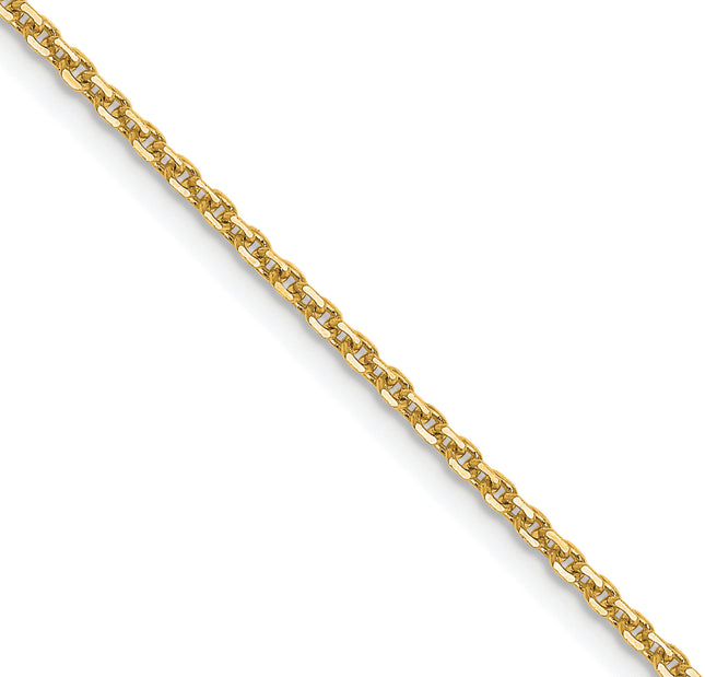 14k D/C Forzantine Cable Chain, 20 x 1.4mm