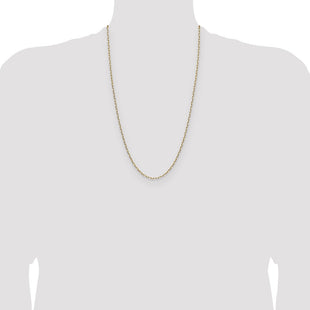 14k Solid Beveled Paperclip Chain (Style PEN342-26)