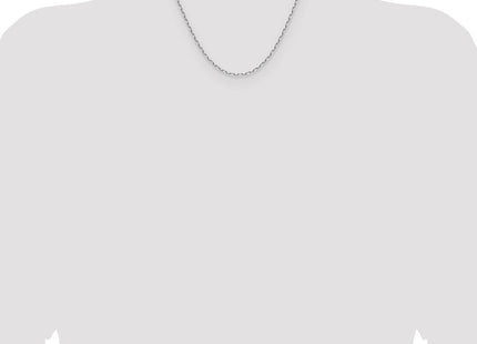14k White Gold Solid Beveled Paperclip Chain (Style PEN342W-18)