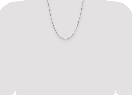 14k White Gold Solid Beveled Paperclip Chain (Style PEN342W-22)