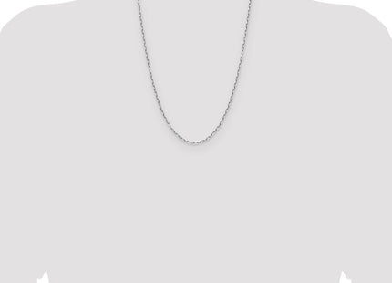 14k White Gold Solid Beveled Paperclip Chain (Style PEN342W-24)