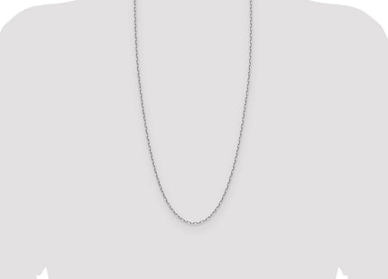 14k White Gold Solid Beveled Paperclip Chain (Style PEN342W-30)