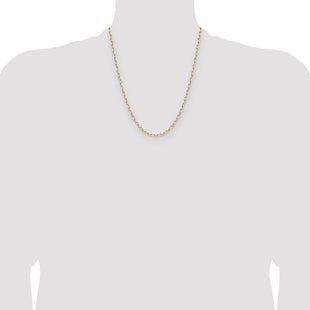 14k Solid Beveled Paperclip Chain (Style PEN343-22)