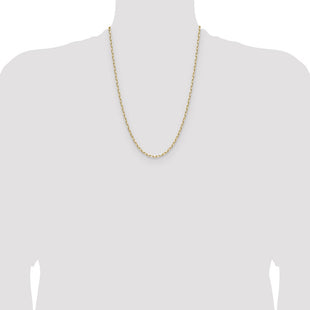 14k Solid Beveled Paperclip Chain (Style PEN343-24)