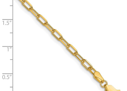14k Solid Beveled Paperclip Chain (Style PEN343-8)