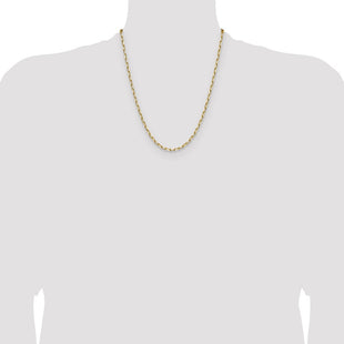 14k Solid Beveled Paperclip Chain (Style PEN344-22)