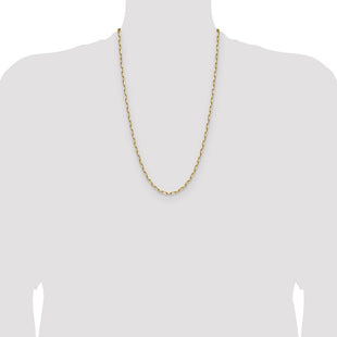 14k Solid Beveled Paperclip Chain (Style PEN344-26)
