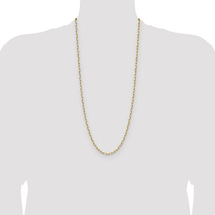 14k Solid Beveled Paperclip Chain (Style PEN344-30)
