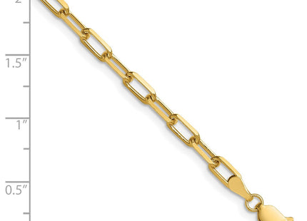 14k Solid Beveled Paperclip Chain (Style PEN344-8)