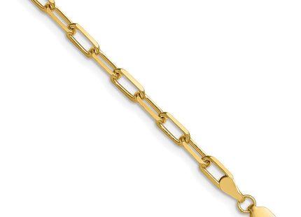 14k Solid Beveled Paperclip Chain (Style PEN344-8)