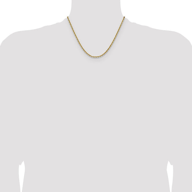 14k D/C French Link Chain, 18 x 3.25mm