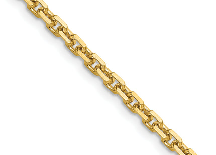 14k D/C French Link Chain, 18 x 3.25mm