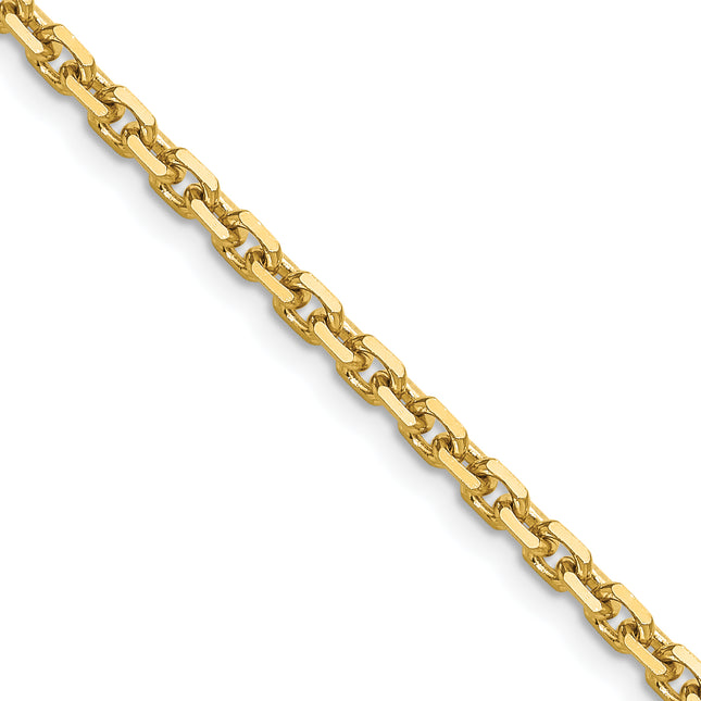 14k D/C French Link Chain, 18 x 3.25mm
