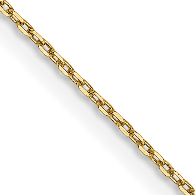 14K . Diamond-cut Cable with Lobster Clasp Chain