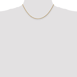 14K Singapore with Spring Ring Clasp Chain (Style PEN52-16)