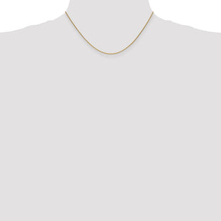 14K Round Open Link Cable with Lobster Clasp Chain (Style PEN53-16)