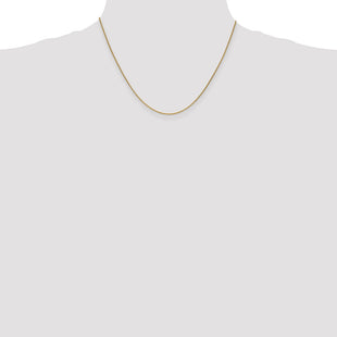 14K Round Open Link Cable with Lobster Clasp Chain (Style PEN53-18)