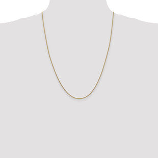 14K Round Open Link Cable with Lobster Clasp Chain (Style PEN54-24)