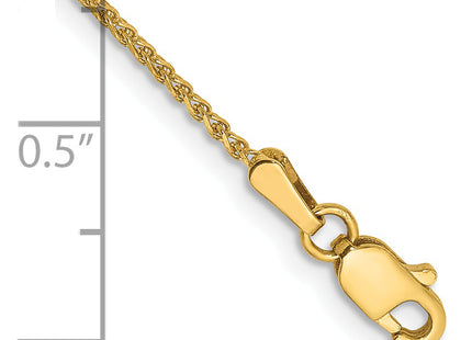 14K Diamond-cut Spiga with Lobster Clasp Bracelet, 1 x 1.25mm