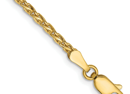 14k Parisian Wheat with Lobster Clasp Bracelet, 1 x 2.25mm