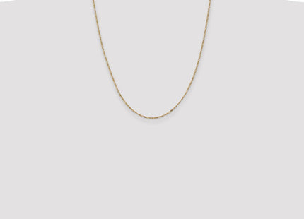 14K Flat Figaro with Spring Pendant Ring Pendant Chain (Style PEN7-22)