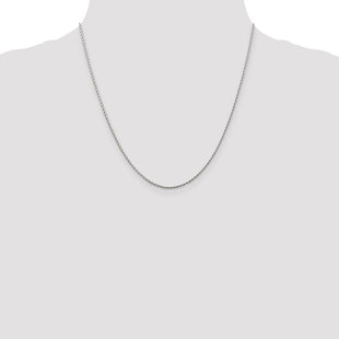 14K White Gold . Round Parisian Wheat with Lobster Clasp Chain (Style PEN70-20)