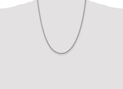 14K White Gold Parisian Wheat with Lobster Clasp Chain (Style PEN72-22)