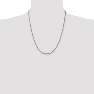 14K White Gold Parisian Wheat with Lobster Clasp Chain (Style PEN72-22)