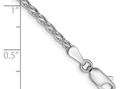 14K White Gold Parisian Wheat with Lobster Clasp Bracelet (Style PEN72-7)