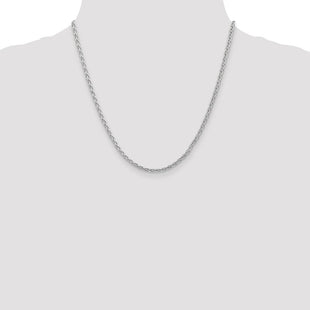 14K White Gold Parisian Wheat with Lobster Clasp Chain (Style PEN73-20)