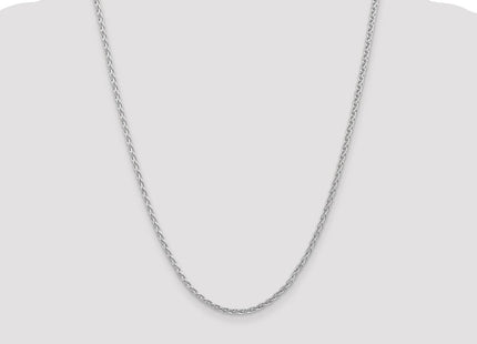 14K White Gold Parisian Wheat with Lobster Clasp Chain (Style PEN73-24)