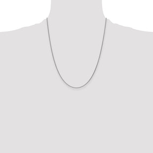 14K White Gold Round Open Link Cable with Lobster Clasp Chain (Style PEN74-22)