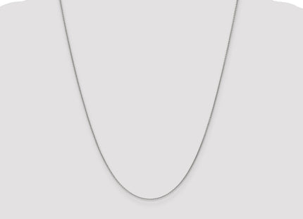 14K White Gold Round Open Link Cable with Lobster Clasp Chain (Style PEN74-24)