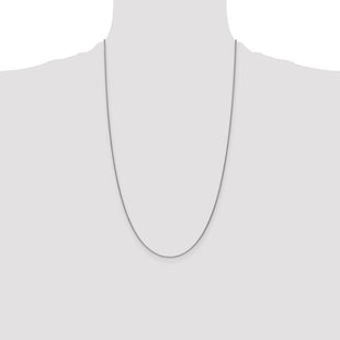 14K White Gold Round Open Link Cable with Lobster Clasp Chain (Style PEN74-26)