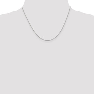 14K White Gold Cable with Lobster Clasp Chain (Style PEN75L-18)