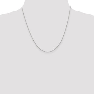14K White Gold Cable with Lobster Clasp Chain (Style PEN75L-20)