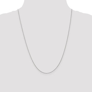 14K White Gold Cable with Lobster Clasp Chain (Style PEN75L-24)