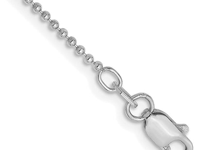 14K white gold anklet