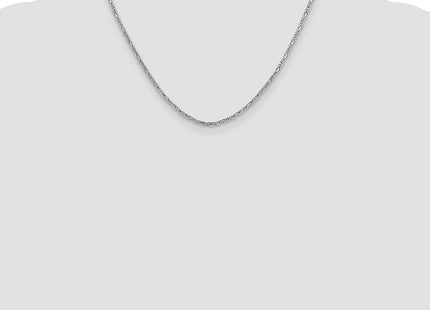 14K white gold byzantine link chain