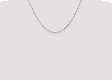14K white gold rope link chain