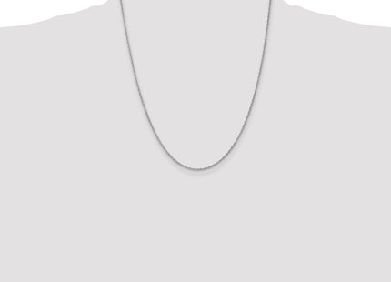 14K White Gold Heavy Baby Rope with Lobster Clasp Chain
