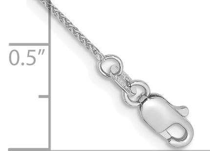 14K White Gold Spiga with Lobster Clasp Bracelet, 6 x 0.85mm